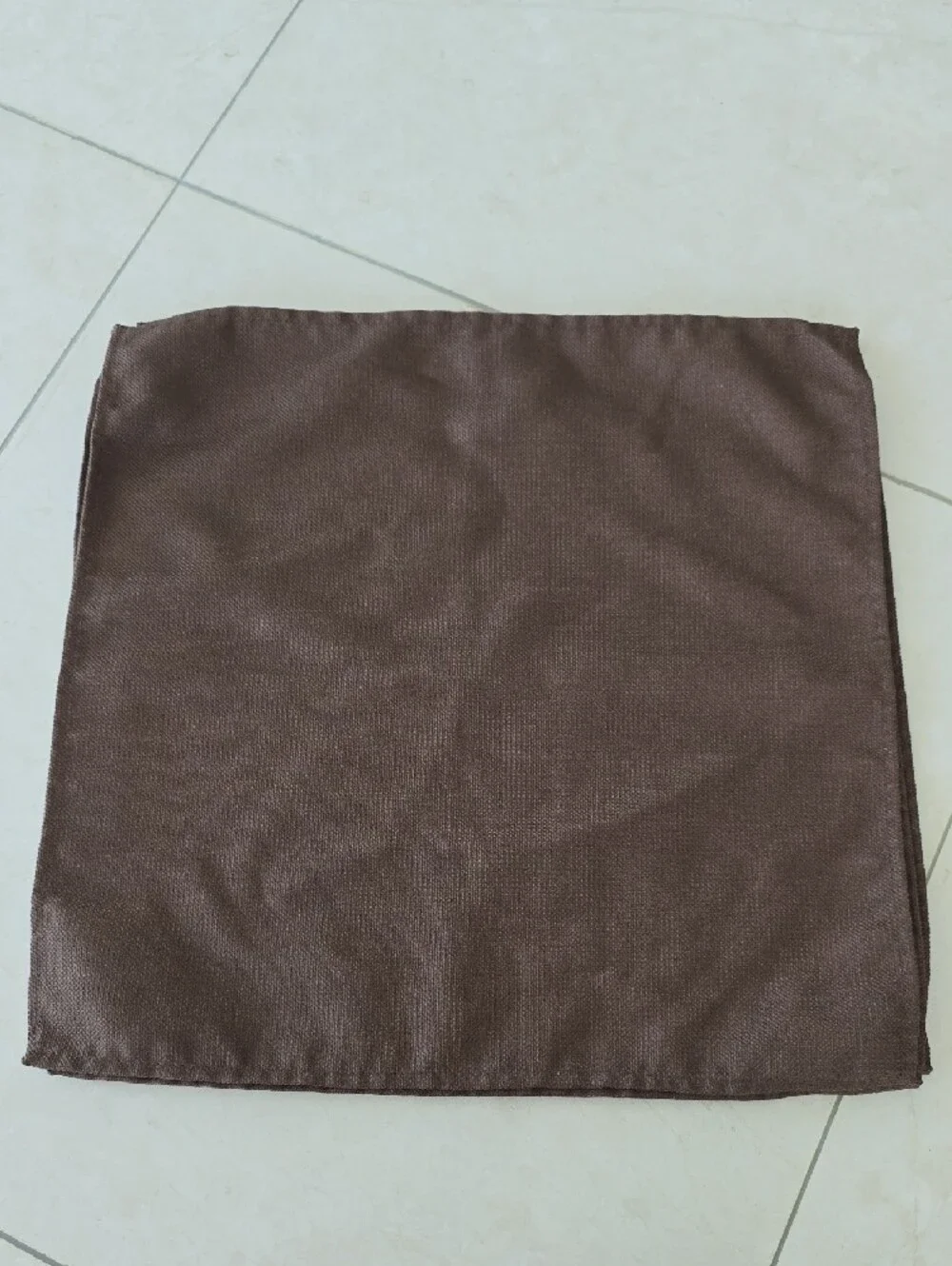 Set Of 5 Brown Solid Dinner Napkins